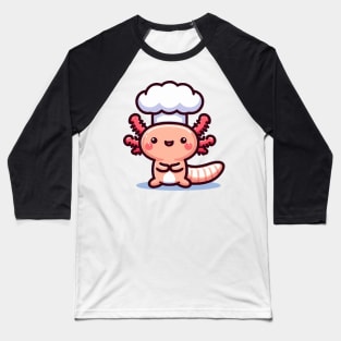 cute baby axolotl chef Baseball T-Shirt